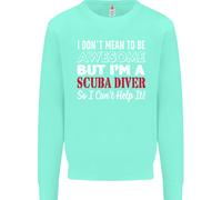 I Don'T Mean To Be Im A Scuba Diver Immersione Bambini Felpa Maglione