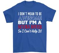 I Don'T Mean To Be Im A Scuba Diver Immersione Uomo T-Shirt 100% Cotone