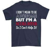 I Don'T Mean To Be Im A Scuba Diver Immersione Uomo T-Shirt 100% Cotone