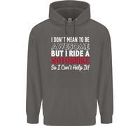 I Don'T Mean To Be Stupenda Motociclista Moto Uomo Felpa