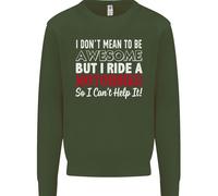 I Don'T Mean To Be Stupenda Motociclista Moto Uomo Felpa Maglione