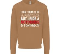 I Don'T Mean To Be Stupenda Motociclista Moto Uomo Felpa Maglione