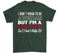 I Don'T Mean To Be Un Rugby Player Divertente Uomo T-Shirt 100% Cotone