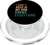 I Dont Need AI My Son Knows Everything Divertente Famiglia retrò PopSockets PopGrip per MagSafe