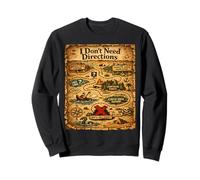 I Don't Need Directions Funny Dad Design - Mappa Felpa