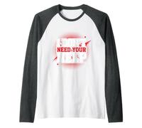 I Don't Need Your Help Atteggiamento Umore Indipendente Maglia con Maniche Raglan