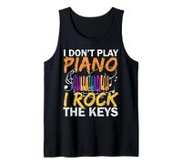 I Don't Play Piano I Rock The Keys Musicista Pianista Canotta