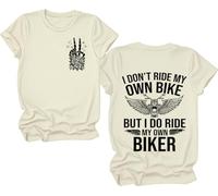 I Don't Ride My Own Bike But I Do Ride My Own Biker Shirt, I Don't Ride My Own Bike But I Do Ride My Own Biker Shirts, Colore: giallo crema., L