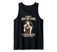 I Dont Rise And Shine Retro Anni '50 Pinup Coffee Lover Canotta