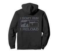 I Don't Run I Reload - AR15 Rifle Pro Gun Joke (SUL RETRO) Felpa con Cappuccio