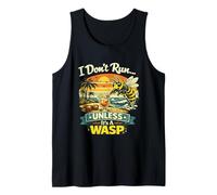 I Don't Run Unless It's A Wasp - Divertente Retro Summer Humour Canotta