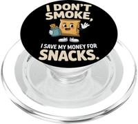 I Don't Smoke I Save My Money For Snacks Non Fumatore PopSockets PopGrip per MagSafe