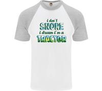 I Don'T Snore i Dream Trattore Contadino Agricoltura Uomo S/S Baseball T-Shirt