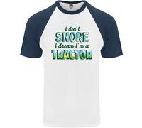 I Don'T Snore i Dream Trattore Contadino Agricoltura Uomo S/S Baseball T-Shirt