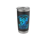 I Don't Understand Stupid People Funny Sarcastic Cute Dragon Bicchiere termico in acciaio inox doppia parete