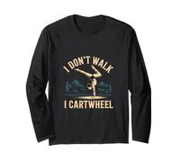 I Don't Walk I Cartwheel Gymnastics Athlete Training |- Maglia a Manica