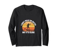 I Don't Walk On Water Retro Tramonto Paddleboarding Maglia a Manica