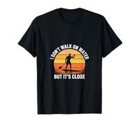 I Don't Walk On Water Retro Tramonto Paddleboarding Maglietta