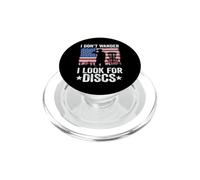 I Don't Wander I Look For Disc American Flag Disc Golf PopSockets PopGrip per MagSafe