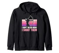 I Don't Wear Bows I Shoot Them Archery Design Felpa con Cappuccio