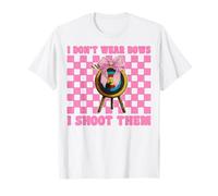 I Don't Wear Bows I Shoot Them Tiro Con L'arco Ragazza Mamma Arciere Rosa Maglietta