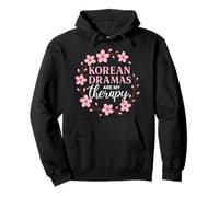 I drammi Coreani Sono la mia Terapia Kdrama Merch Cherry Blossom Felpa con Cappuccio