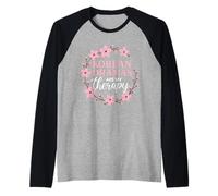 I drammi Coreani Sono la mia Terapia Kdrama Merch Cherry Blossom Maglia con Maniche Raglan