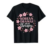 I drammi Coreani Sono la mia Terapia Kdrama Merch Cherry Blossom Maglietta