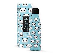 I-Drink - Borraccia Termica in Acciaio 350/500/750/1000 ML (350 ML, Panda)
