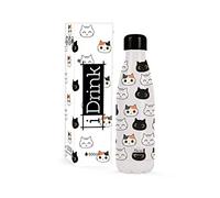 I-Drink - Borraccia Termica in Acciaio 350/500/750/1000 ML (500 ML, Cat)
