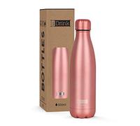 I-Drink Bottiglia Termica in Acciaio a Doppia Parete da 500 ml Senza perdite Senza BPA RI01 (7 Cipria Metal)