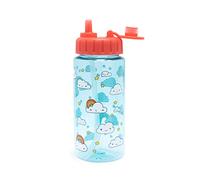 i-Drink ID2109 Bottiglia Tritan 400 ML Disegni per bambini Bottiglia con cannuccia (Clouds & Rainbows)