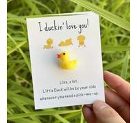 I Duckin' Love You Pocket Hug Duck Token, Little Pocket Duck Hug, simpatico regalo di ispirazione con biglietto, regalo di scambio con bigliettino, mini anatra regalo per bambini, compleanno,