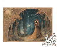 I due nella foresta stellata simboleggiano un amore antico. 1000pcs (75x50cm) Puzzle Adatto Per Adulti E Folla Dai 14 Anni in Su