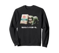 I Eat Cement Funny Cat Meme Meme Internet Memes Funny Memes Gen-Z Felpa