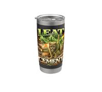 I Eat Cement - Simpatico e divertente gatto della Gen-Z Memes su Internet Brainrot Bicchiere termico in acciaio inox doppia parete