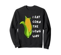 I Eat Corn The Long Way - Funny Inappropriate Tee Felpa