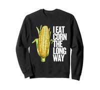 I Eat Corn The Long Way - Funny Inappropriate Tee Felpa