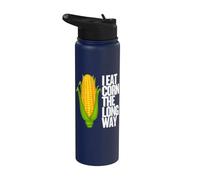 I Eat Corn The Long Way - Funny Inappropriate Tee Stainless Steel Insulated Water Bottle