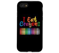 I Eat Crayons Funny Crayon Disegno Grafico Per Artisti Divertenti Custodia per iPhone SE (2020) / 7/8