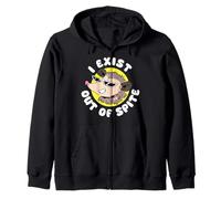 I Exist Out of Spite Funny Anti Social Mood Gift Felpa con Cappuccio