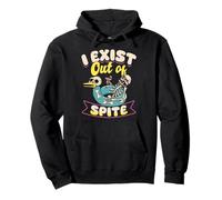I Exist Out of Spite Funny Anti Social Mood Gift Felpa con Cappuccio