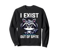 I Exist Out of Spite Sarcastic Introvert Attitude Felpa