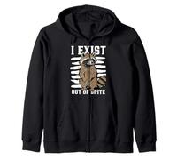 I Exist Out of Spite Sarcastic Introvert Attitude Felpa con Cappuccio