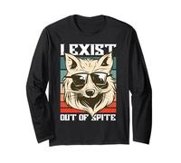 I Exist Out of Spite Sarcastic Introvert Attitude Maglia a Manica