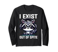 I Exist Out of Spite Sarcastic Introvert Attitude Maglia a Manica