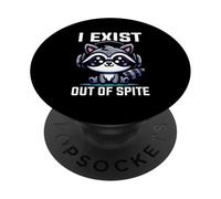 I Exist Out of Spite Sarcastic Introvert Attitude PopSockets PopGrip Adesivo