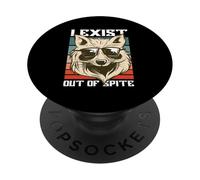 I Exist Out of Spite Sarcastic Introvert Attitude PopSockets PopGrip Adesivo