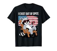 I Exit Out Of Spite Usa Bandiera Vintage Procione Umorismo Uomini Donne Maglietta