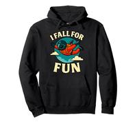 I Fall for Fun Skydiving Sarcastico Citazione Design Felpa con Cappuccio